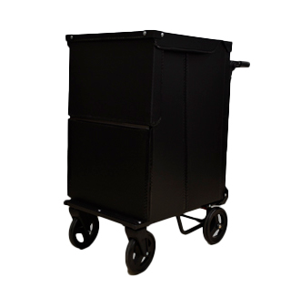 Armarios plegables con ruedas para almacenamiento y transporte logístico.